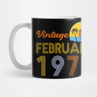 50th Birthday Vintage February 1973 50 Years Old Gifts Mug